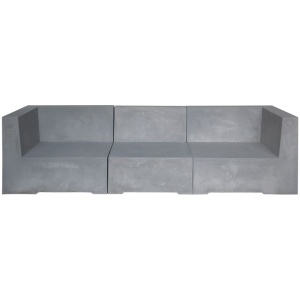 CONCRETE Καναπές 3-θ Cement Grey 228x83x65cm