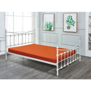 LANCER Κρεβάτι Διπλό (για στρώμα 150x200cm) Μεταλ.Άσπρο