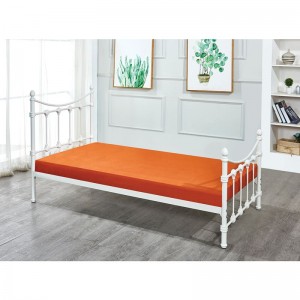 LANCER Κρεβάτι Μονό (για στρώμα 90x190cm) Μεταλ.Άσπρο