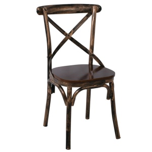 MARLIN Wood Καρέκλα Μεταλ.Black Gold