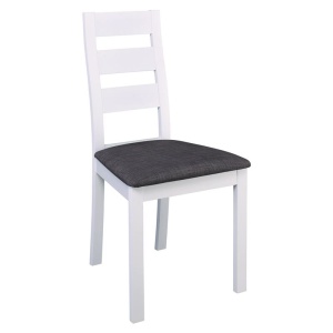 MILLER Καρέκλα Οξυά Άσπρη/Ύφ.Γκρι