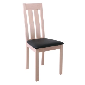 REGO Καρέκλα Οξυά White Wash/PVC Μαύρο