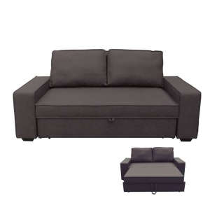 ALISON Καναπές/Κρεβάτι Nabuk Σκούρο Καφέ