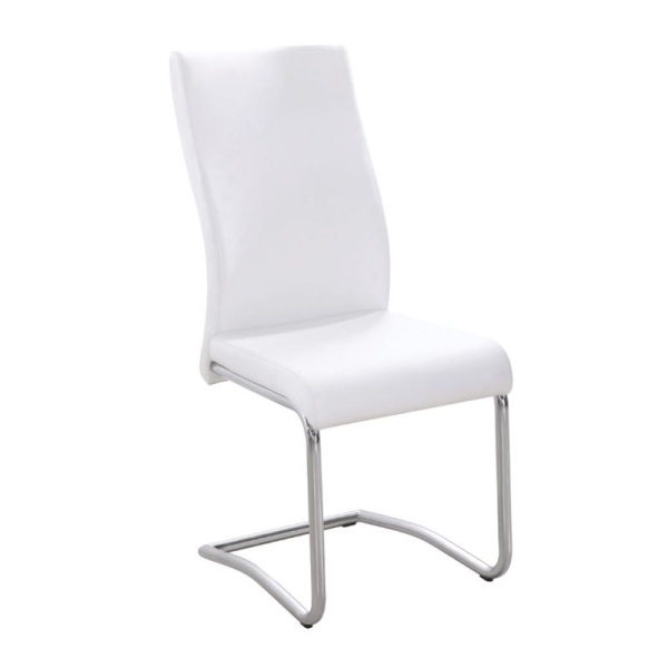 BENSON καρέκλα Χρώμιο/PVC Cream