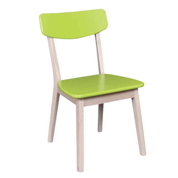 CALVIN καρέκλα White Wash/Πράσινο