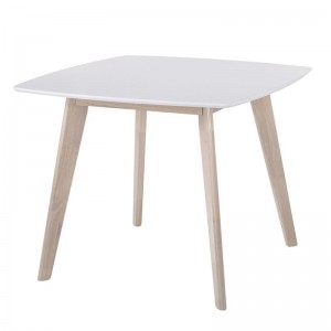 CALVIN Τραπέζι 90x90cm White Wash/Άσπρο