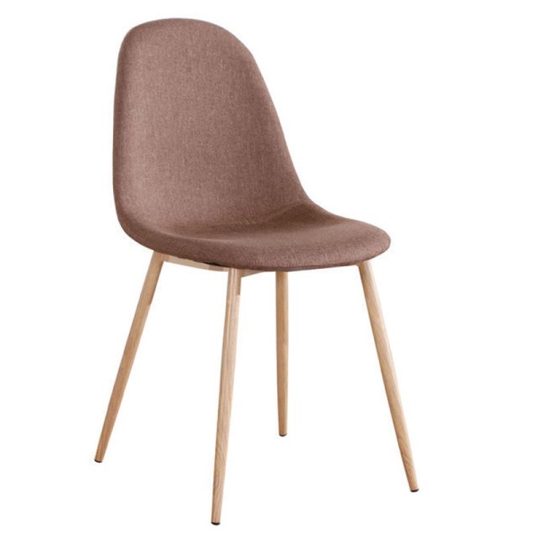 CELINA καρέκλα Steel Φυσικό/Ύφασμ.Καφέ