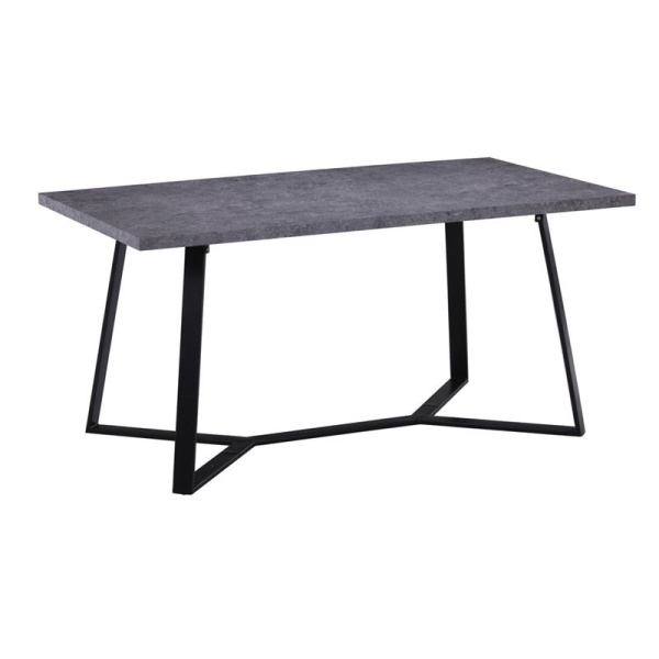HANSON τραπέζι Βαφή Μαύρη/Ξύλο Cement