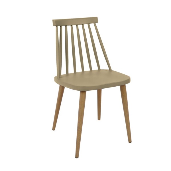 LAVIDA καρέκλα Μεταλλική Φυσικό/PP Tortora