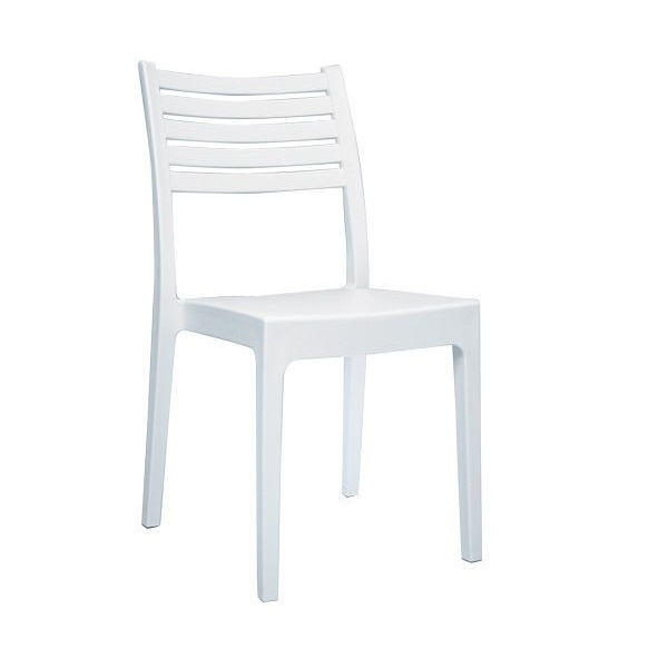 OLIMPIA Καρέκλα Στοιβαζόμενη Πλαστική Άσπρη