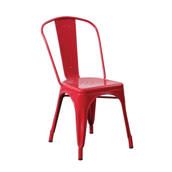 RELIX Καρέκλα Μεταλ.Κόκκινη High
