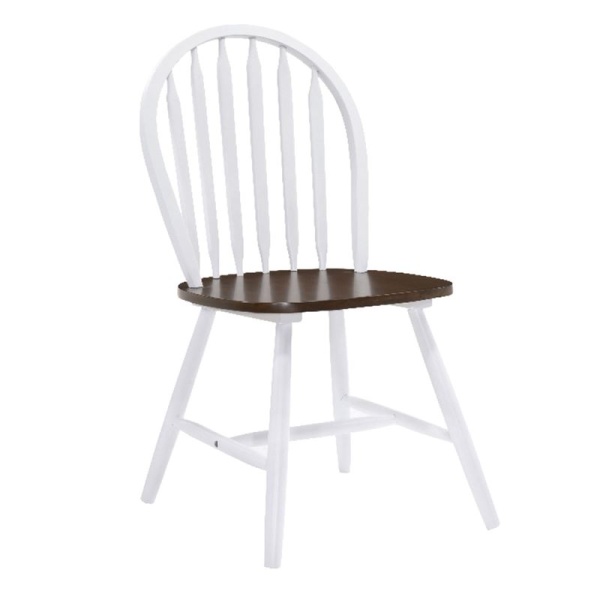 SALLY Καρέκλα Άσπρη/Καρυδί
