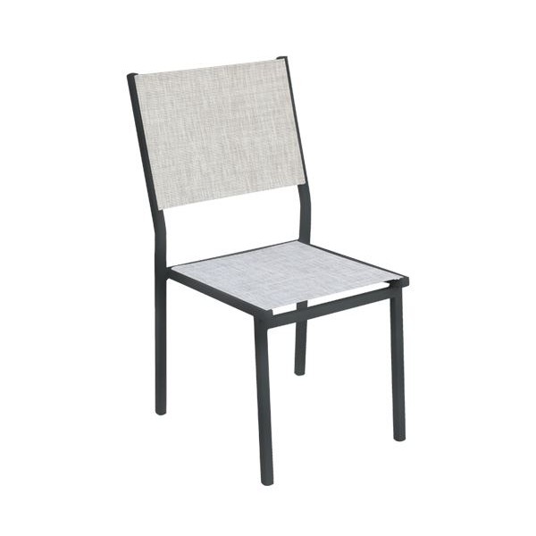 SLING Καρέκλα ALU Ανθρακί/Textilene Γκρι