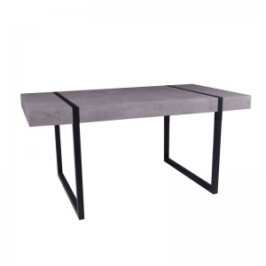 TABLOT Τραπέζι 160x90x75 Γκρι-Cement/Βαφή Μαύρη