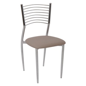 VIVIAN καρέκλα Χρώμιο/PVC Cappuccino