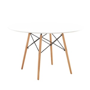 ART Wood Τραπέζι Φ120/H75cm Άσπρο