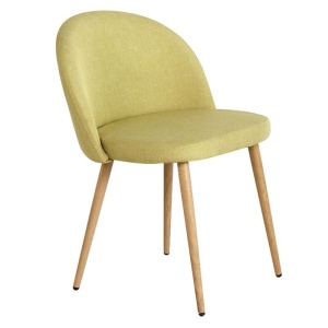 BELLA Καρέκλα Μεταλλική Βαφή Φυσικό/Ύφασμα Lime