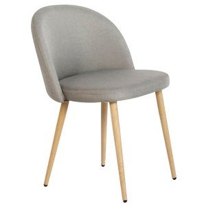 BELLA Καρέκλα Μεταλλική Βαφή Φυσικό/Ύφασμα Sand-Grey
