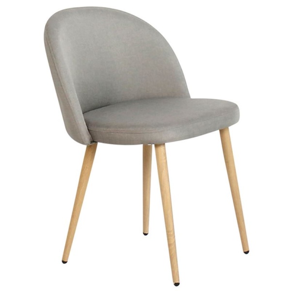 BELLA Καρέκλα Μεταλλική Βαφή Φυσικό/Ύφασμα Sand-Grey