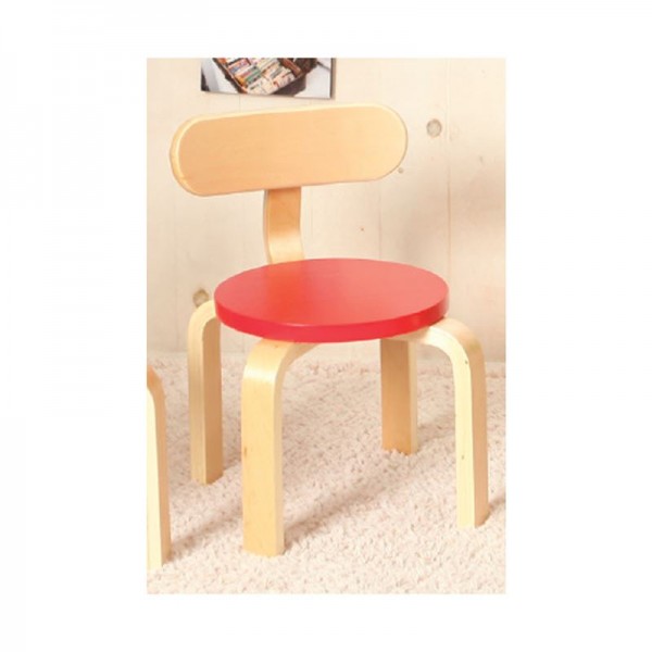 KID-FUN Παιδική Καρέκλα Σημύδα/Κόκκινο