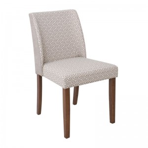 KIMBERLY Καρέκλα Καρυδί/Ύφ.Deco (Μπεζ πλάτη)