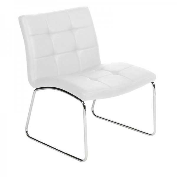 LIBRA Καρέκλα Χρώμιο/Pu Άσπρο