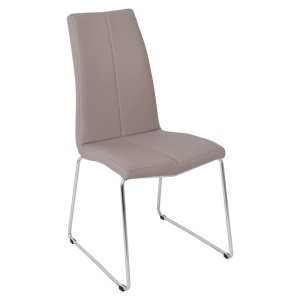 MARKET Καρέκλα Χρώμιο/Pu Cappuccino