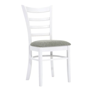 NATURALE-L Καρέκλα Άσπρη/Ύφ.Γκρι