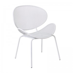 OLIVER Καρέκλα K/D Μεταλ.Mesh Άσπρη