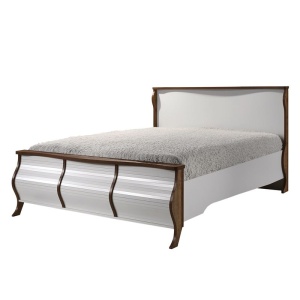 SCARLET Κρεβάτι (για στρώμα 160x200) Antique Oak/Άσπρο(Ραμποτέ)