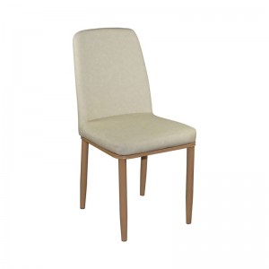 SIMON Καρέκλα Μεταλλική Βαφή Φυσικό/Pu Μπεζ