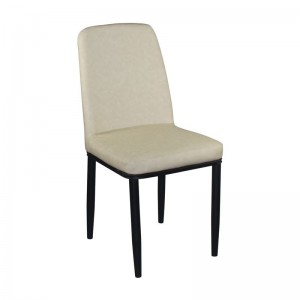 SIMON Καρέκλα Μεταλλική Βαφή Μαύρη/Pu Μπεζ