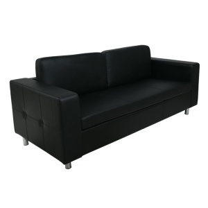 ALAMO καναπές 3θέσιος PU Μαύρο