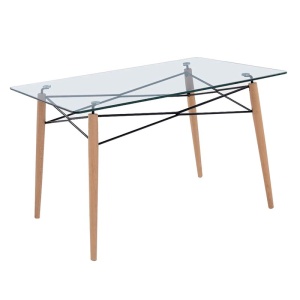 ART Wood τραπέζι Ξύλο/Γυαλί 10mm