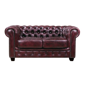 CHESTERFIELD 689 2-θέσιος καναπές Δέρμα Antique Red