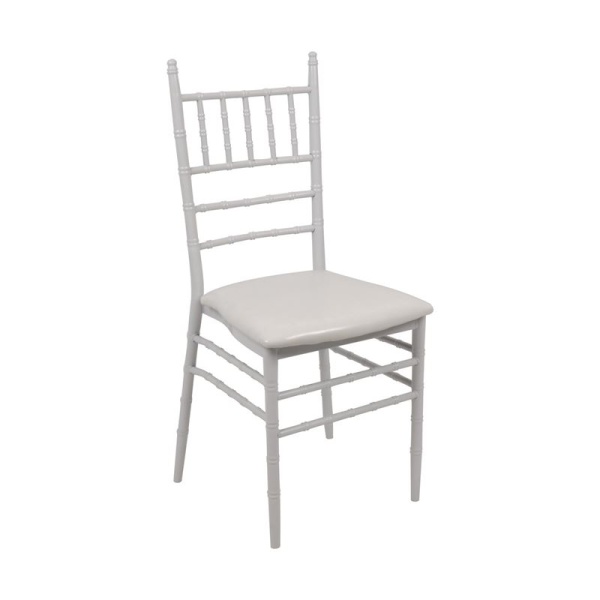 ILONA Καρέκλα Μεταλλική Άσπρη/Pvc Άσπρο