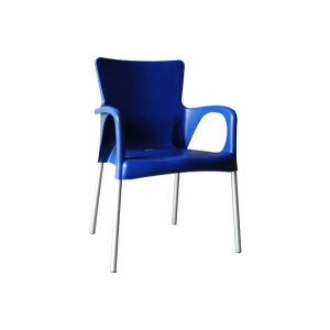 LARA Πολυθρόνα Στοιβαζόμενη PP-UV Μπλε