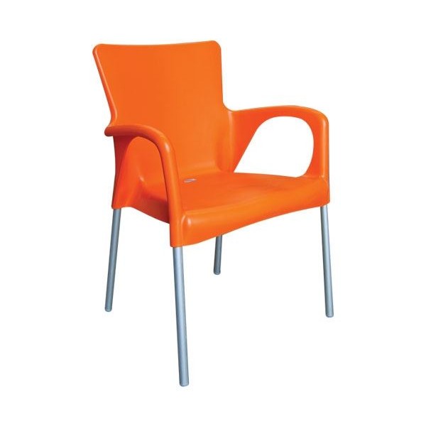 LARA Πολυθρόνα Στοιβαζόμενη PP-UV Πορτοκαλί