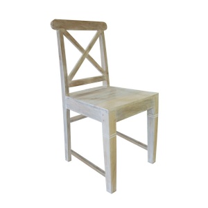 MAISON KIKA Καρέκλα Dining / Ξύλo Mango Antique Άσπρο