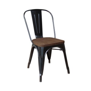 RELIX Wood Dark Oak καρέκλα Steel Μαύρο