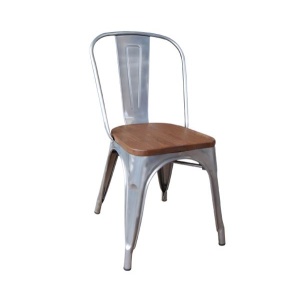 RELIX Wood Dark Oak καρέκλα Steel σε απόχρωση Metal