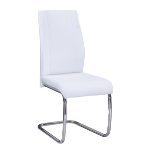 TULIP Καρέκλα Χρώμιο/Pu Άσπρο