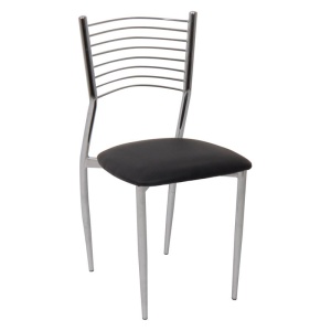 VIVIAN καρέκλα Χρώμιο/PVC Μαύρο