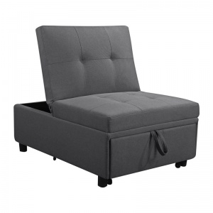 IMOLA Καρέκλα - Κρεβάτι Ύφασμα Σκούρο Γκρι