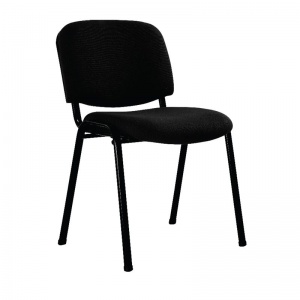SIGMA Καρέκλα Στοιβαζόμενη Γραφείου - Επισκέπτη Μέταλλο Μαύρο / Ύφασμα Μαύρο
