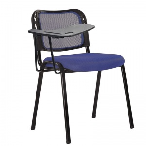 SIGMA Καρέκλα - Θρανίο Μέταλλο Μαύρο / Ύφασμα Mesh Μπλε