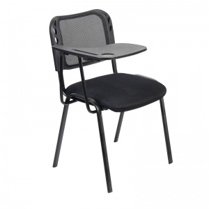 SIGMA Καρέκλα - Θρανίο Μέταλλο Μαύρο / Ύφασμα Mesh Μαύρο