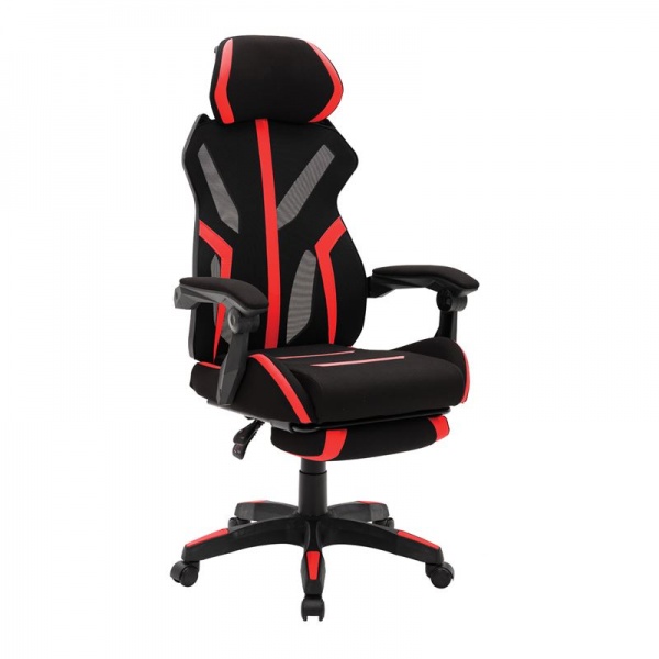 BF9000 πολυθρόνα Gaming-Relax Mesh-Ύφασμα Μαύρο/Κόκκινο
